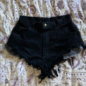 Distressed Lee Shorts